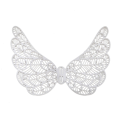 201 Stainless Steel Filigree Joiners, Butterfly Wing