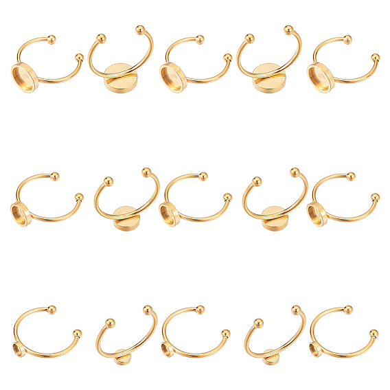 15шт 5 стиль 201 настройки кольца манжеты из нержавеющей стали, лазерная резка, плоско-круглые