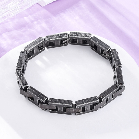 201 браслеты из нержавеющей стали с пантерой, с 304 нержавеющей стали застежки, ионное покрытие (ip)