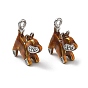 304 colgantes de esmalte de acero inoxidable, encantos de perros, con diamante de imitación