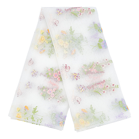 Ткань из полиэстера для поделок своими руками, прямоугольник с цветочным узором