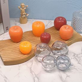 Transparent Plastic Candle Molds, for Candle Making Tools, Apple Shape