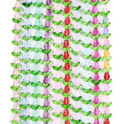 Прозрачные стеклянные бусины, цветок