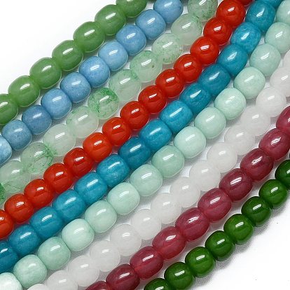 Натуральный Malaysia нефритовые бусы пряди, окрашенная и подогревом, баррель