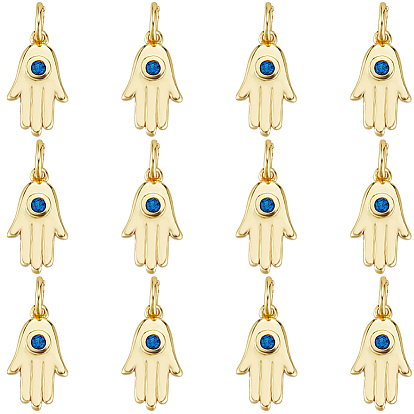 14подвески из латуни с микропаве из кубического циркония, с целью перехода в кольце, долговечный, хамса рука