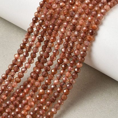 Natural Crackle Agate Beads Strands, Faceted, Round