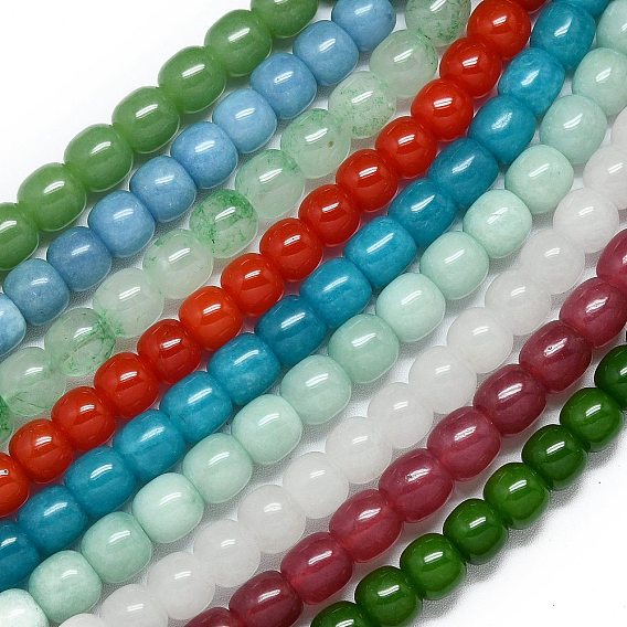 Натуральный Malaysia нефритовые бусы пряди, окрашенная и подогревом, баррель