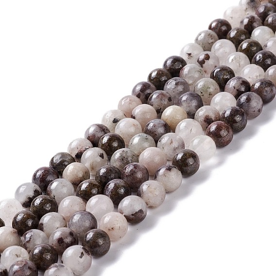 Hilos de cuentas de cuarzo y pirita natural, rondo