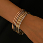 Набор браслетов из латуни с круговой текстурой для женщин