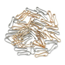100Pcs 2 Colors Iron Keychain Clasp Findings, Nickel Free