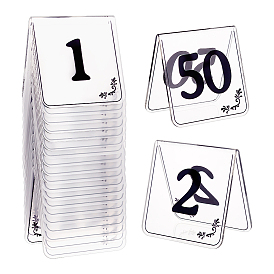 Acrylic Table Number Sign, Reservation Signage Board, Desk Sign Plate, for Wedding, Hotel, Resturant