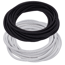 BENECREAT 24Pcs 2 Colors Steel Wire Round Snake Chain Bracelets Set, Guitar String Coil Bracelets for Women