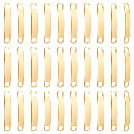 201 звенья / соединители из нержавеющей стали, закругленный прямоугольник, штамповка пустой метки