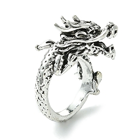 Dragon Alloy Open Cuff Rings, Lead Free & Cadmium Free