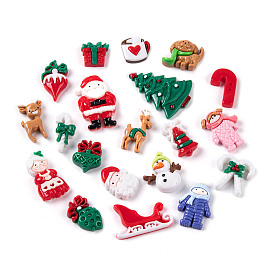 Christmas Decorations Theme Opaque Resin Decoden Cabochons