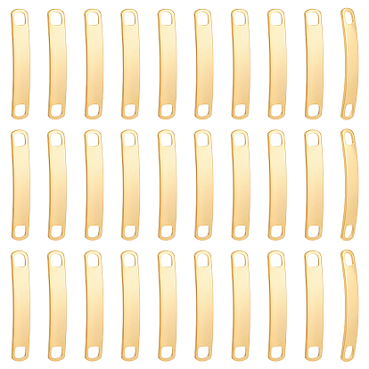 201 звенья / соединители из нержавеющей стали, закругленный прямоугольник, штамповка пустой метки