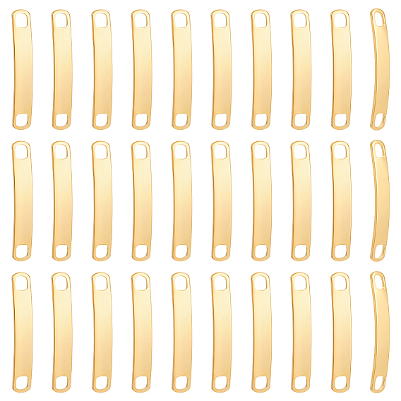 201 звенья / соединители из нержавеющей стали, закругленный прямоугольник, штамповка пустой метки