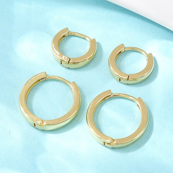 Латунные серьги обруча, без кадмия и без свинца, долговечный, стойки покрытие