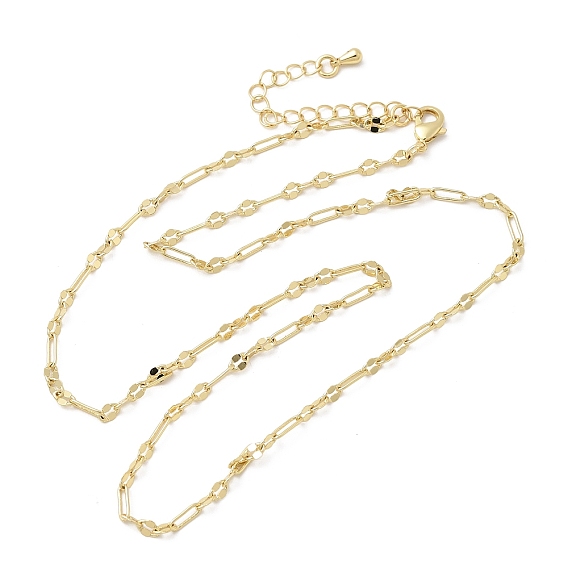2.8Мм латунные овальные звенья цепи ожерелья для женщин, стойки покрытие, без свинца и без кадмия, долговечный