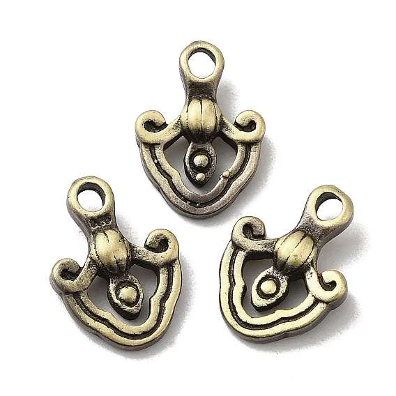 Tibetan Style Rack Plating Brass Pendants, Long-Lasting Plated, Cloud Charm