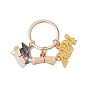 Alloy Enamel Keychains, with Iron Split Key Rings, Mixed Shapes, 2024 Charm