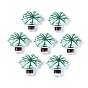 Печатные непрозрачные акриловые бусины, кокосовая пальма