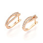 Серьги-кольца из латуни с микропаве из кубических цирконий