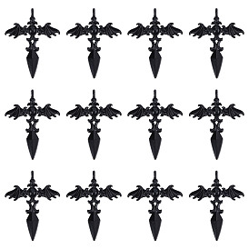 30шт. подвески из сплава в готическом стиле, меч с крылом