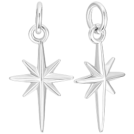 12Stück Messinganhänger, mit Ringe springen, langlebig überzogen, Sterne-Charme