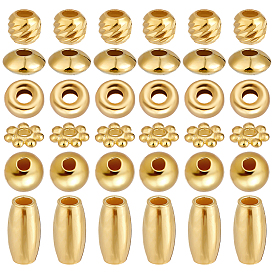 36шт. 6 стили 925 бусины из стерлингового серебра разных форм