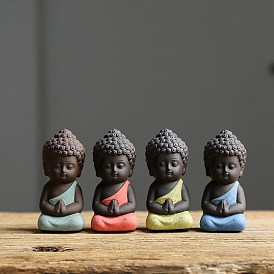 Statue de Bouddha en céramique, pour le bureau à domicile ornement feng shui