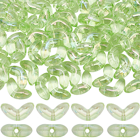 80 шт прозрачные акриловые бусины, лепестки тюльпана