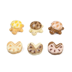 Непрозрачные кабошоны из смолы, шоколадное печенье и черепахи