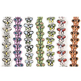 Handmade Porcelain Beads Strands, Butterfly