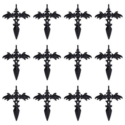30шт. подвески из сплава в готическом стиле, меч с крылом
