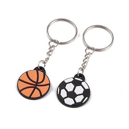 Железные брелки, с подвесками из пвх