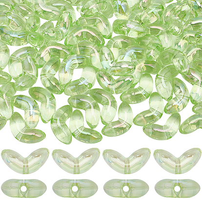80 шт прозрачные акриловые бусины, лепестки тюльпана