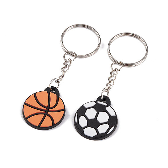 Железные брелки, с подвесками из пвх