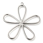 304 Stainless Steel Pendants, Flower Charm