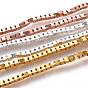 Electroplated Non-magnetic Synthetic Hematite Beads Strands, Long-Lasting Plated