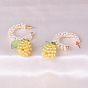 Cute Pineapple Ear Drops - Simple Colorful Plastic Earrings - Minimalist