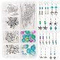 DIY Ocean Theme Earring Making Kits, Including Crackle Glass Beads, Alloy Pendants & Beads, Iron Findings and Brass Earring Hooks