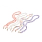 Spray Painted Acrylic Curb Chain, EyeGlass Chains, with 304 Stainless Steel Lobster Claw Clasps and Glasses Rubber Loop Ends