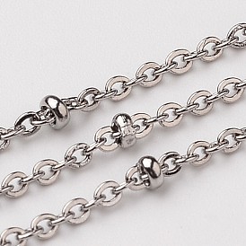 304 chaînes de câbles en acier inoxydable, guirlandes lumineuses, avec des perles de rondelle, soudé