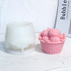 Hydrangea Basket DIY Food Grade Silicone Candle Molds, Aromatherapy Candle Moulds, Scented Candle Making Molds