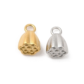 304 Stainless Steel Charms, Lotus Seed Pod Charm