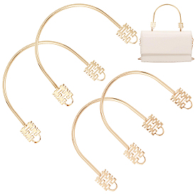 4шт 2 стиль ручки для сумок из сплава, с железной фурнитурой, для аксессуаров для замены сумок, арочная форма с китайским иероглифом двойное счастье для свадьбы