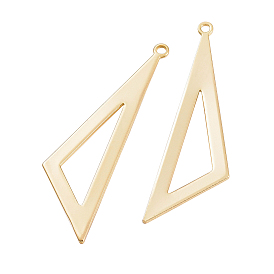 30Pcs Brass Pendants, Long-Lasting Plated, Triangle