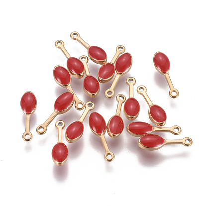 Ионное покрытие (ip) 304 брелоки из нержавеющей стали с эмалью, слеза