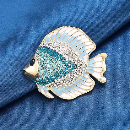 Булавки со стразами, булавки для лацканов одежды из сплава, тропических рыб
